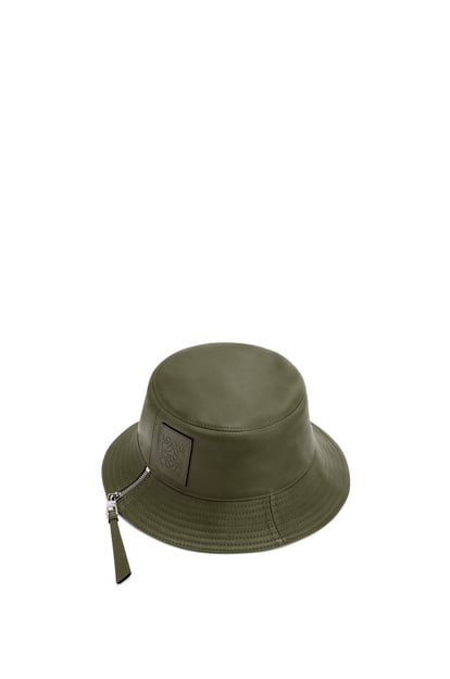 LOEWE Sombrero de pescador en piel napa Verde Caqui plp_rd