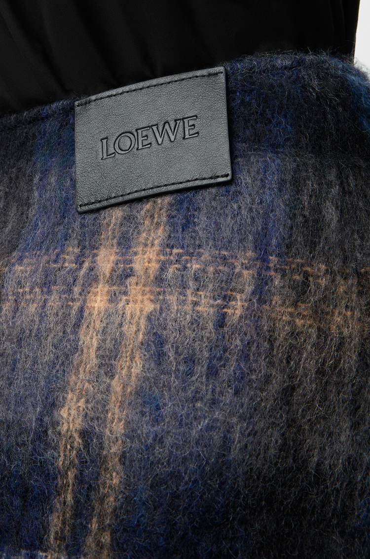 LOEWE 馬海毛和羊毛混紡裙 藍色/多色