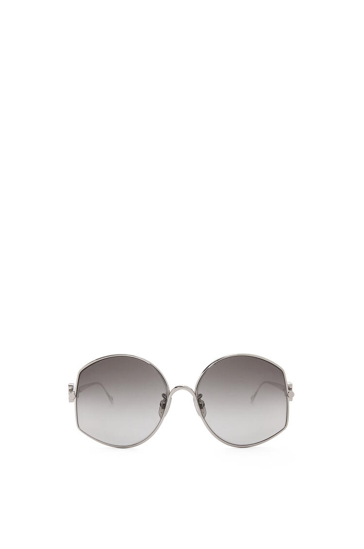 LOEWE Oversize sunglasses in metal Shiny Palladium/Smoke