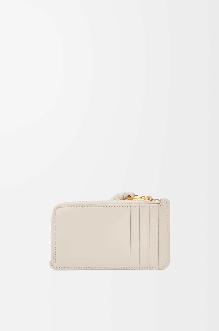 LOEWE Knot coin cardholder in shiny nappa calfskin Light Oat