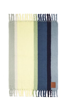LOEWE Manta en mohair y lana de rayas Multicolor/Azul plp_rd