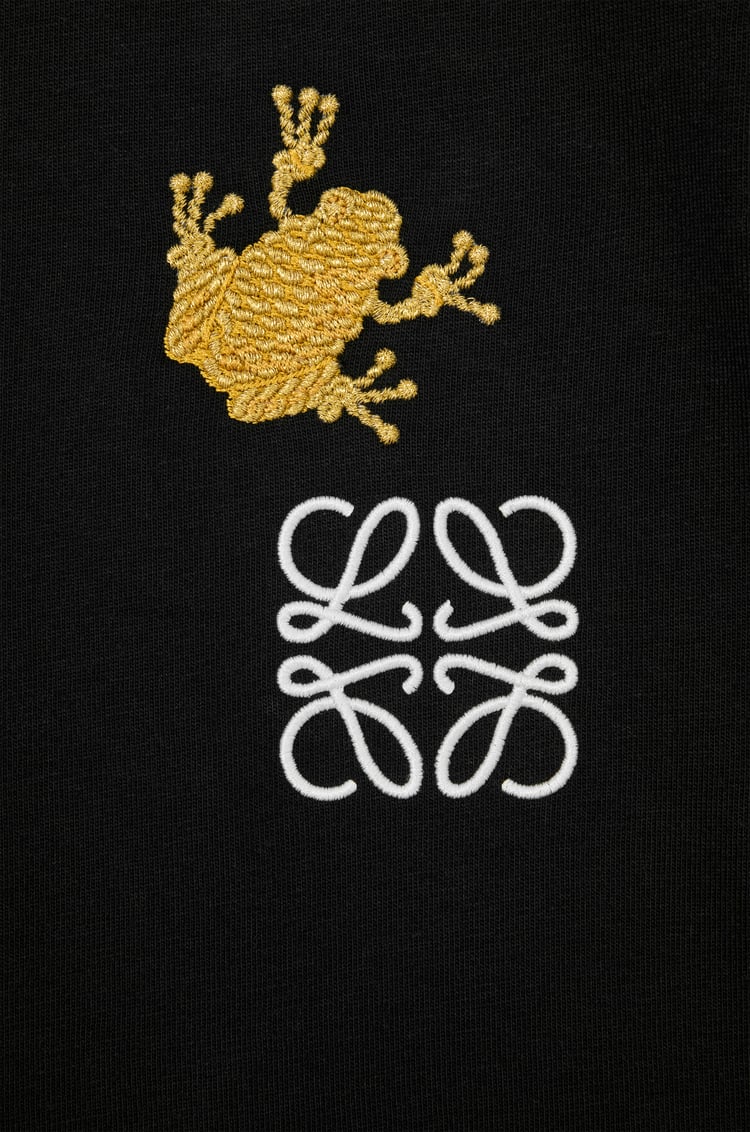 LOEWE Camiseta de corte holgado en algodón Negro/Multicolor