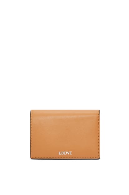 LOEWE Folded wallet in shiny nappa calfskin Warm Desert/Black