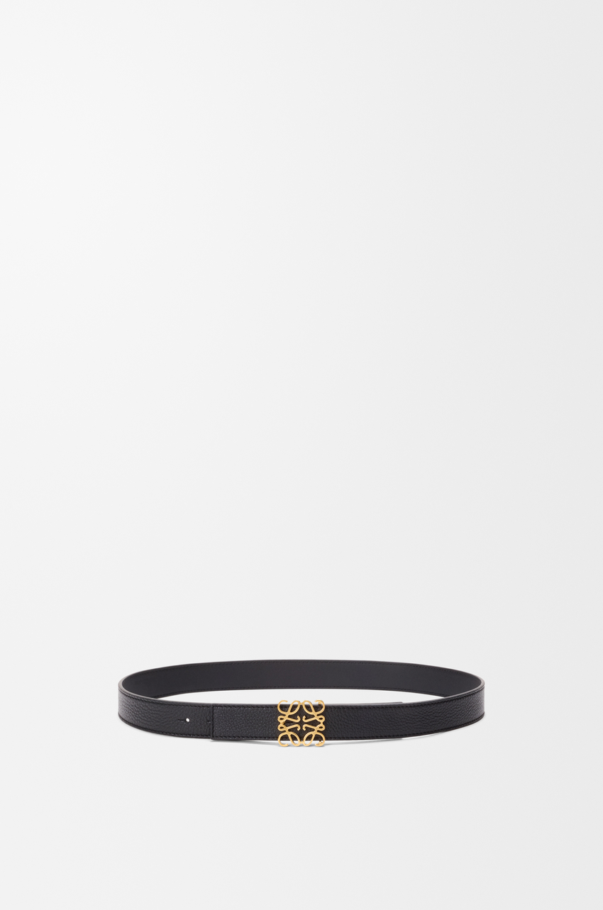 Reversible Anagram belt in supple grained calfskin