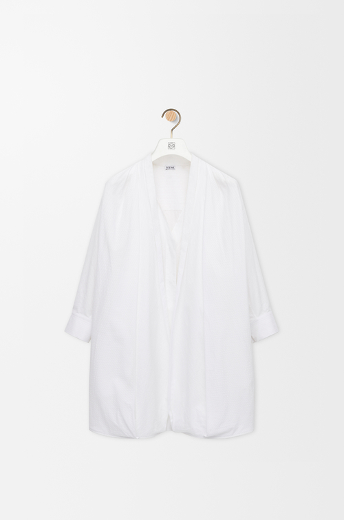 LOEWE Robe drapée en coton Blanc