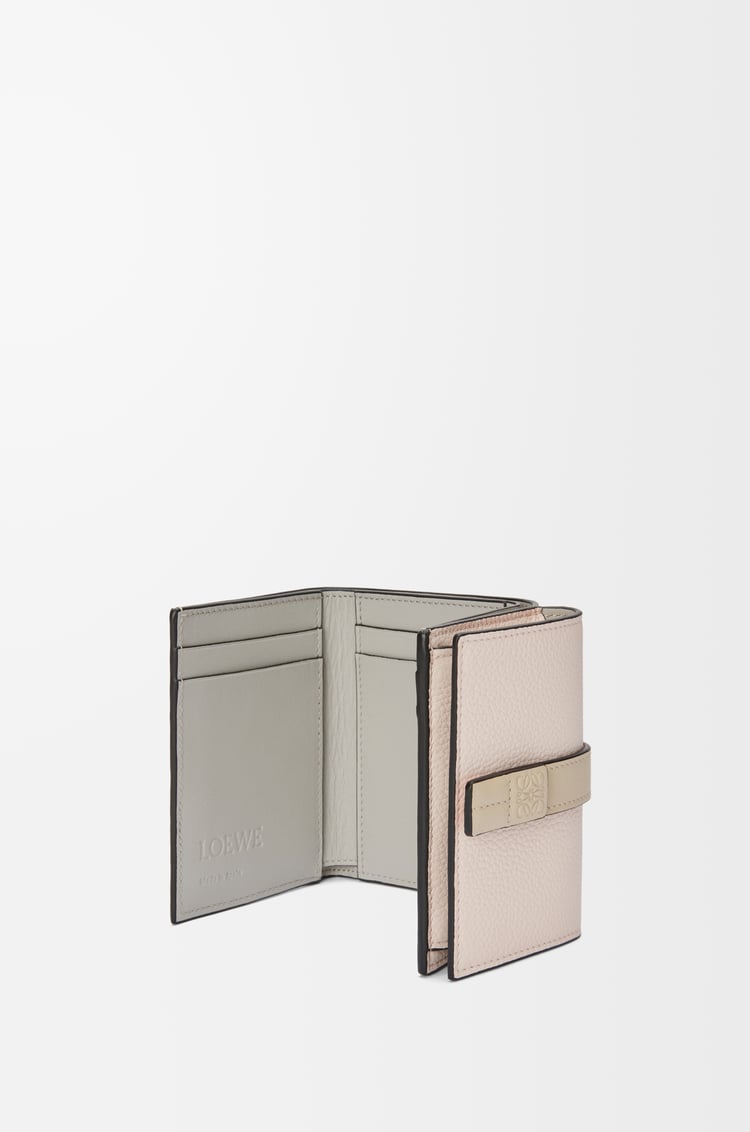 LOEWE Trifold wallet in soft grained calfskin Talc/Light Oat