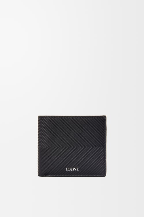 LOEWE Cartera con dos pliegues en piel de ternera Negro plp_rd