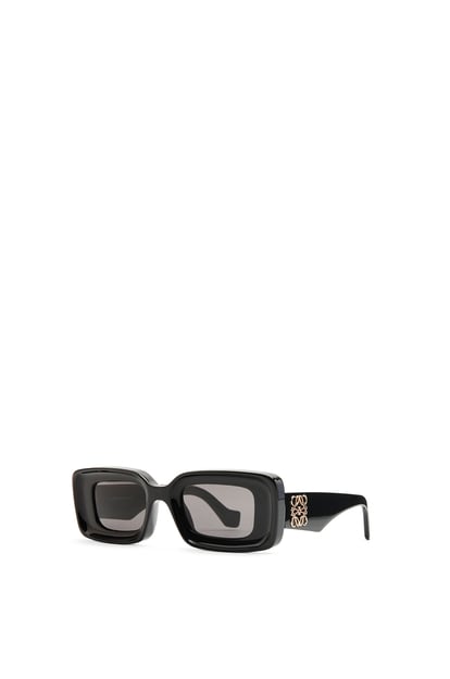 LOEWE Gafas de sol rectangulares en acetato Negro plp_rd