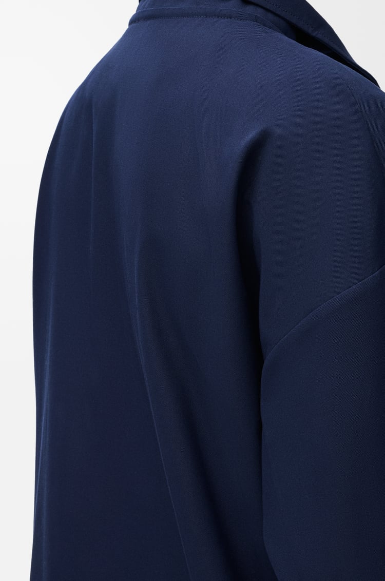 LOEWE Hooded jacket in cotton Navy/Beige