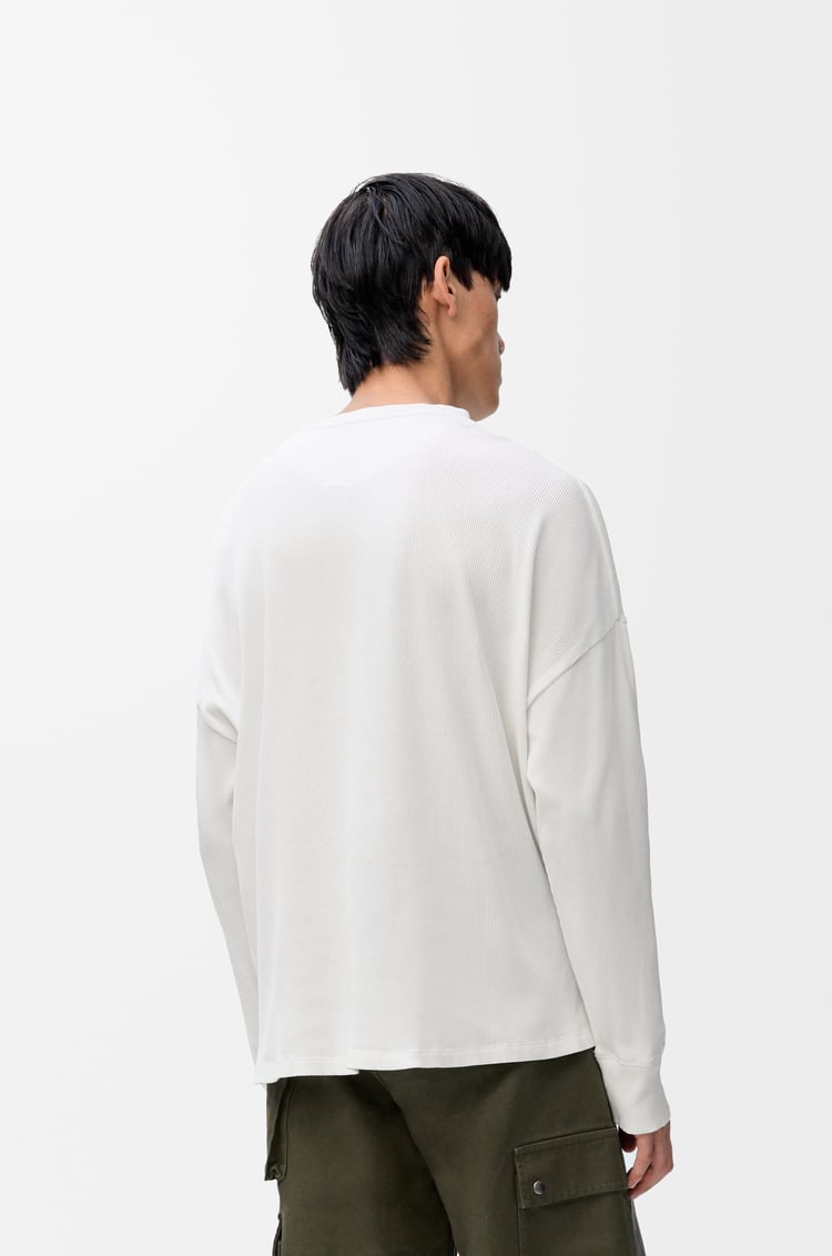 LOEWE Oversized fit long sleeve T-shirt in cotton White