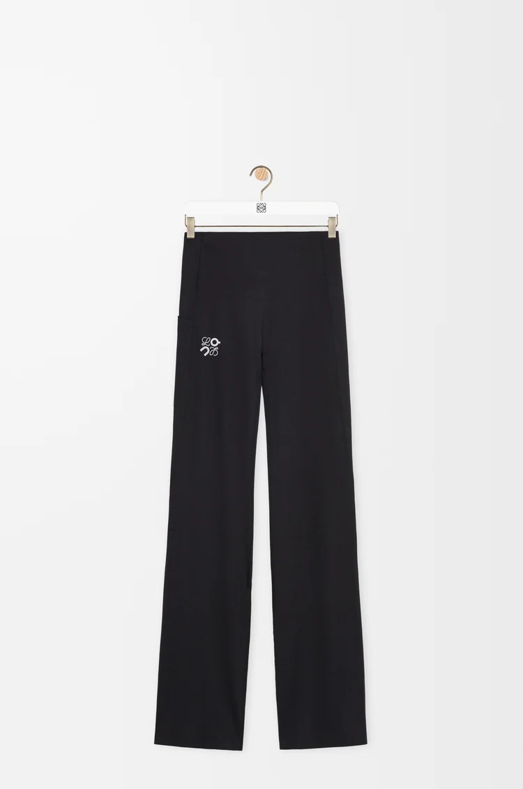 LOEWE Weiche Bootleg-Hose aus technischem Jersey Schwarz
