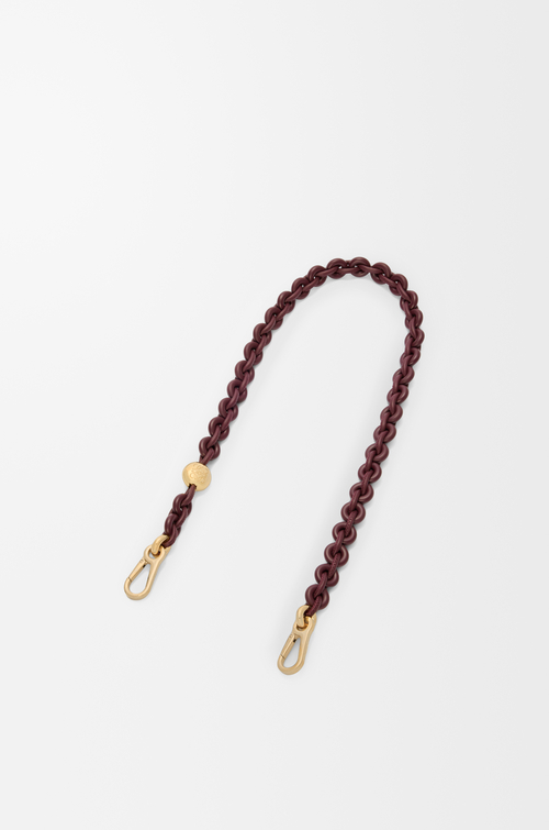 LOEWE Donut chain strap in calfskin Dark Burgundy