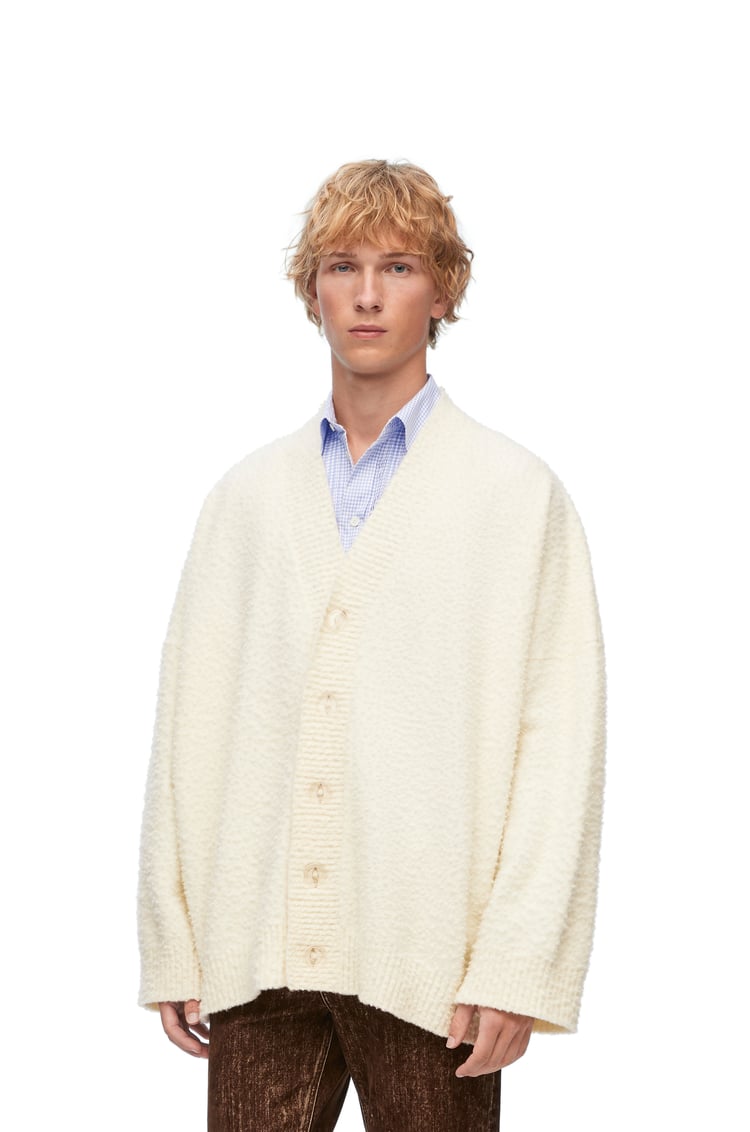 LOEWE Cardigan in wool blend Soft White
