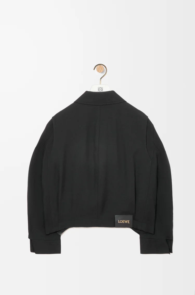 LOEWE 羊毛腰带夹克 黑色