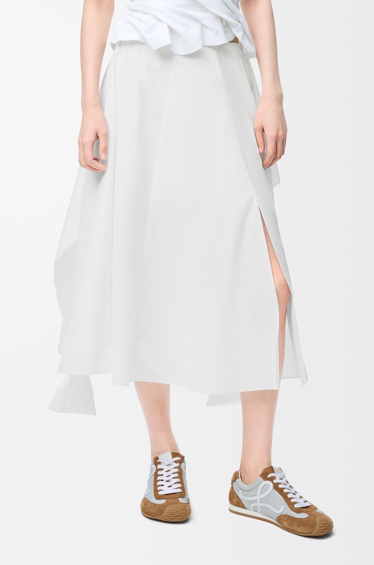 LOEWE Falda cruzada en algodón Blanco
