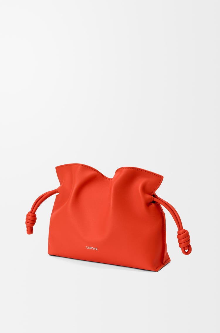 LOEWE Mini Flamenco clutch in nappa calfskin Sunrise Orange
