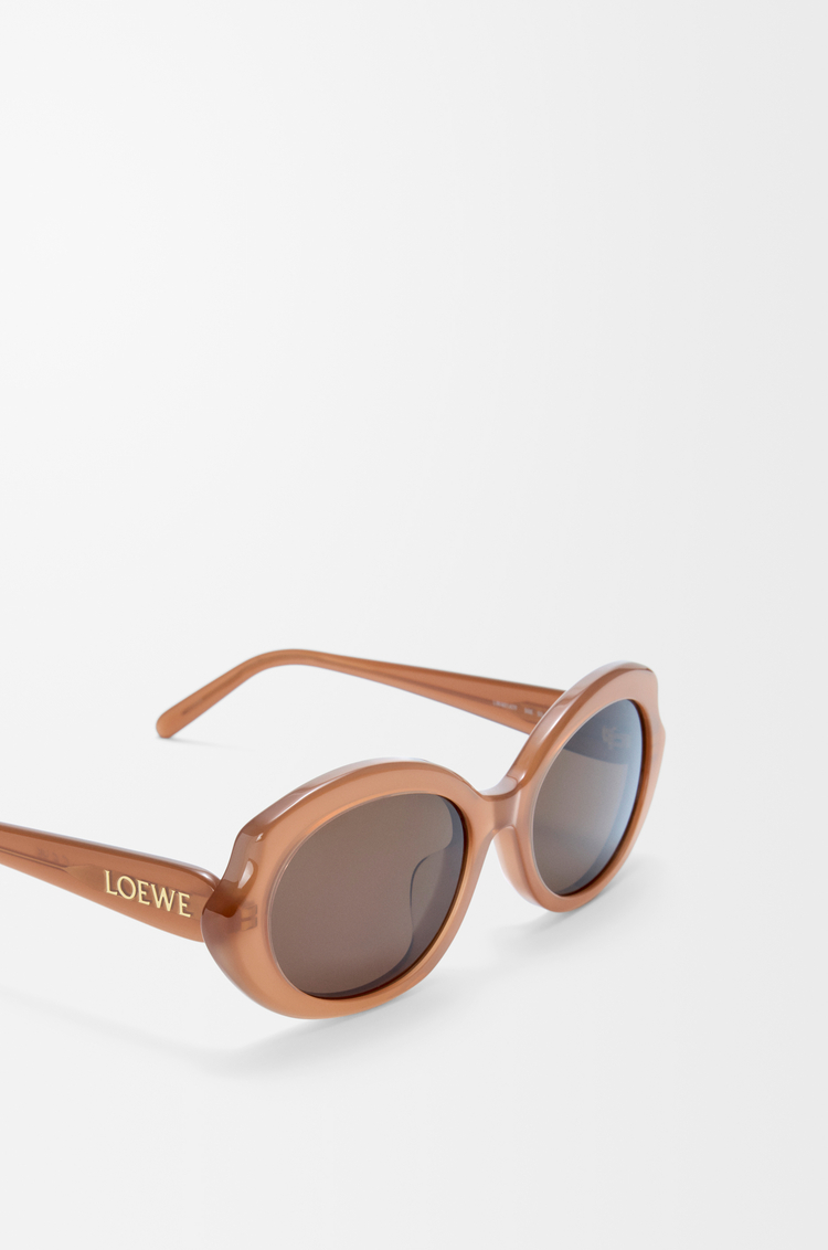 LOEWE 미니 오발 슬림 선글라스 밀키 캐러멜