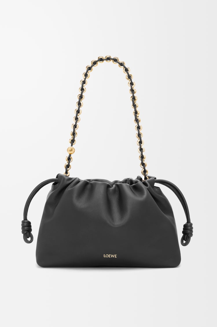 LOEWE 中号柔软纳帕羊皮革 Flamenco Purse 手袋 黑色