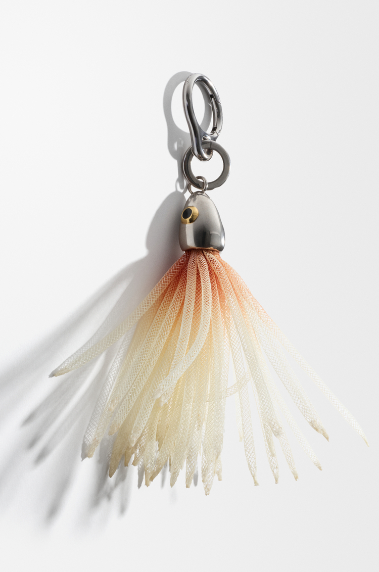 LOEWE Fishing lure charm Silver/Orange
