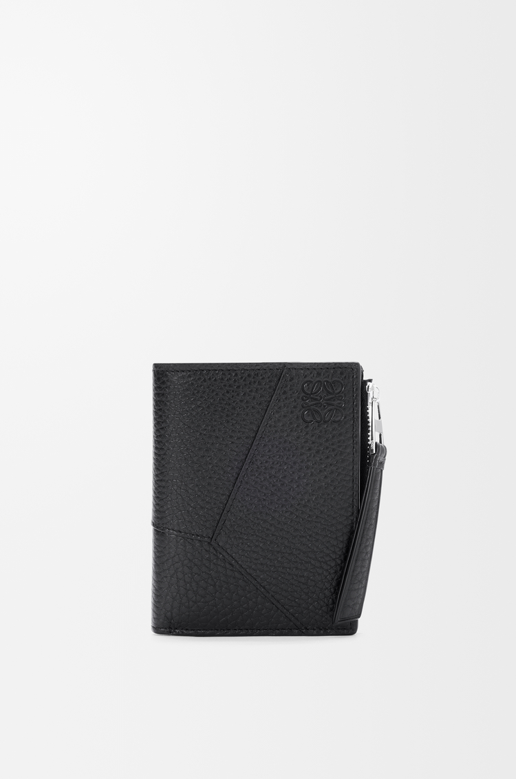 LOEWE Portafoglio compatto e sottile Puzzle in pelle di vitello granata Nero