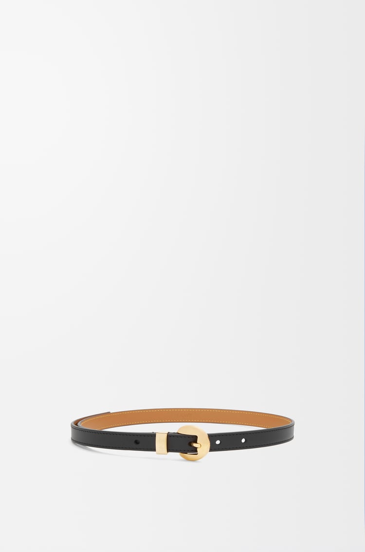 LOEWE Pebble belt in smooth calfskin Black/Gold