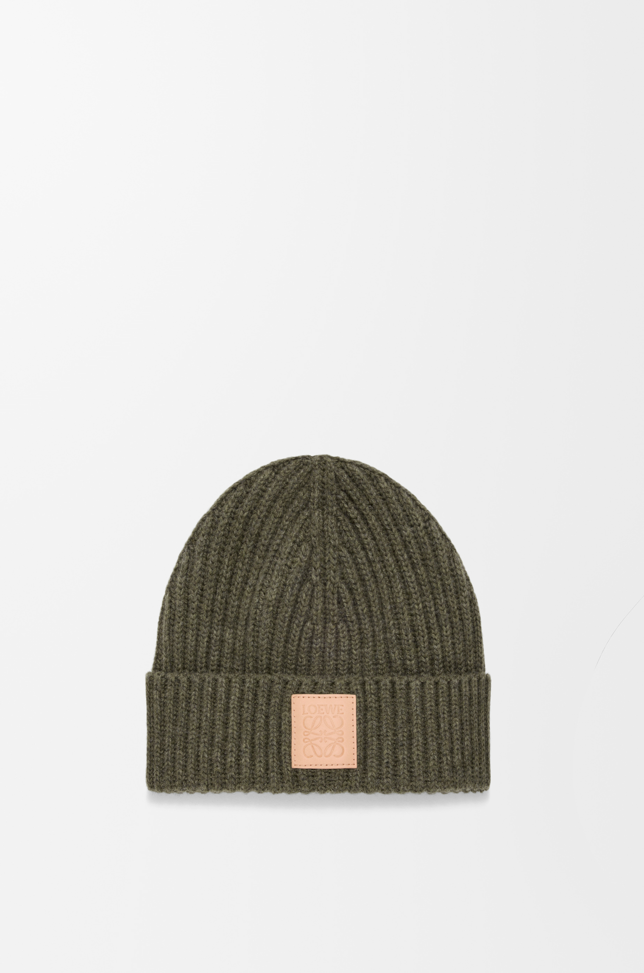 LOEWE Beanie in cashmere Dark Khaki