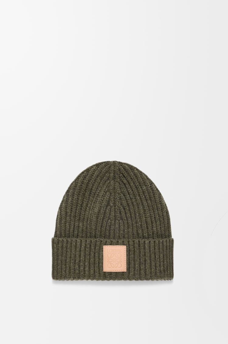 LOEWE Gorro en cashmere Verde Caqui Oscuro