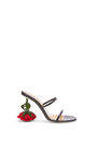LOEWE Rose heel sandal in goatskin Black pdp_rd