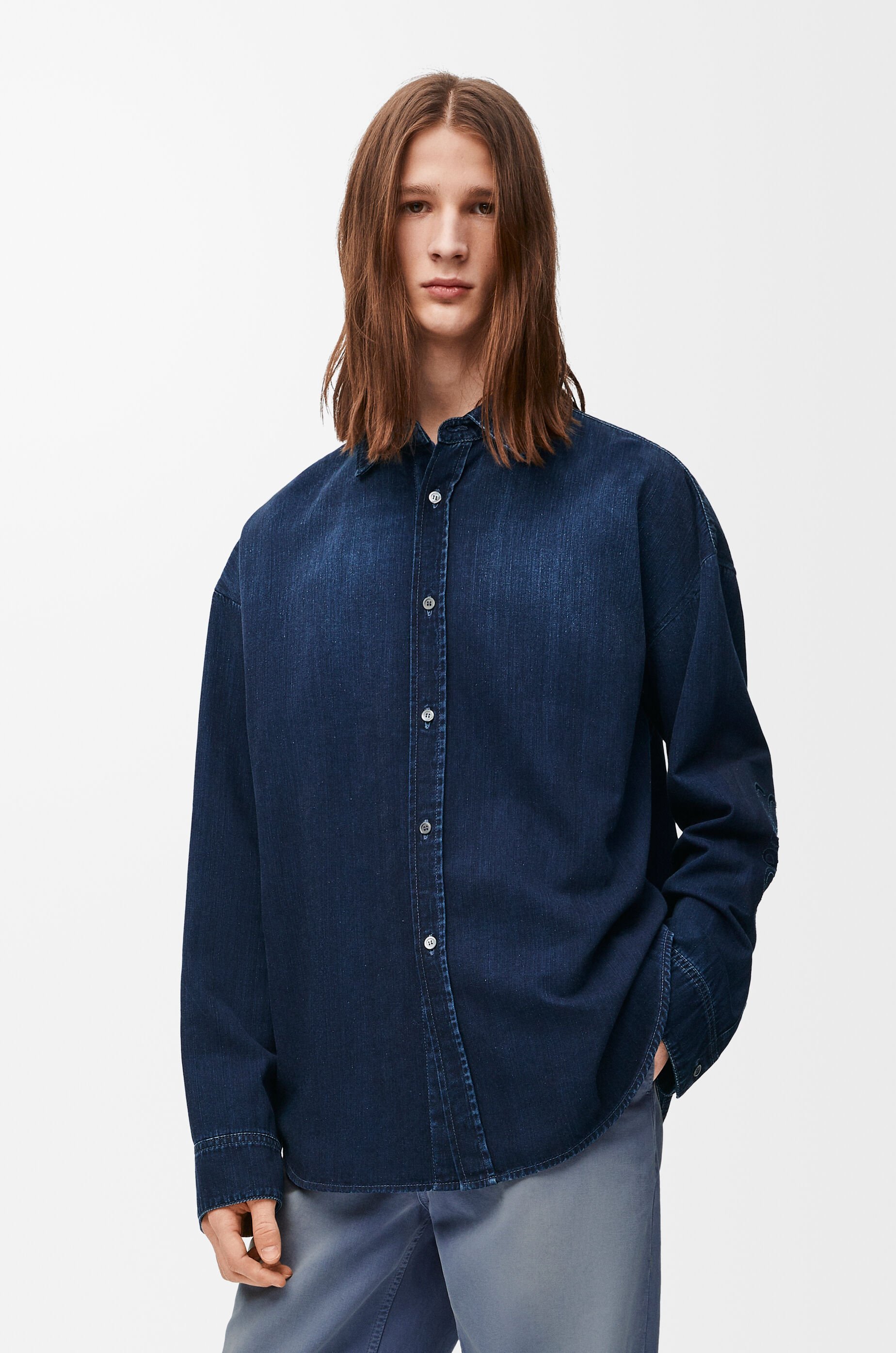 ロエベ　デニムシャツ ロエベデニムシャツウォッシュドインディゴ