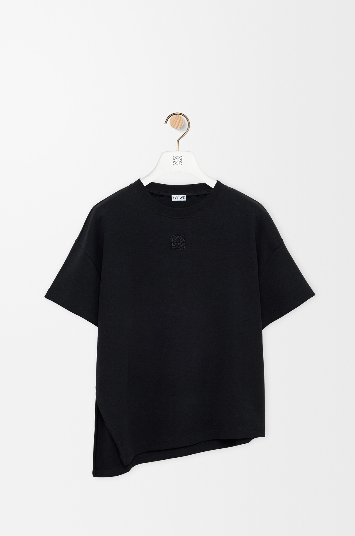 Asymmetric t-shirt in cotton blend Black - LOEWE International 