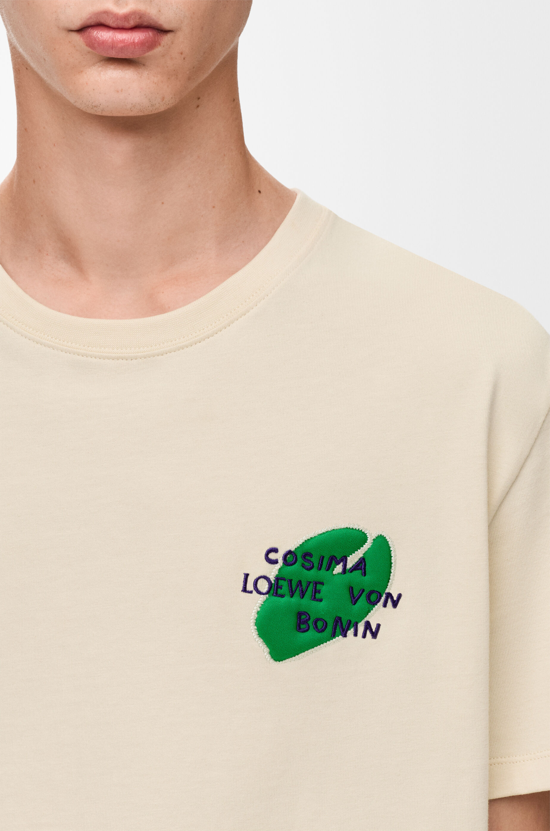 Relaxed fit T-shirt in cotton Beige - LOEWE USA Official Website