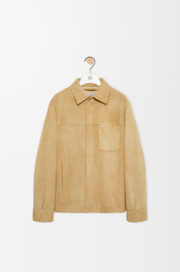 LOEWE Sobrecamisa en ante de piel de cordero Beige