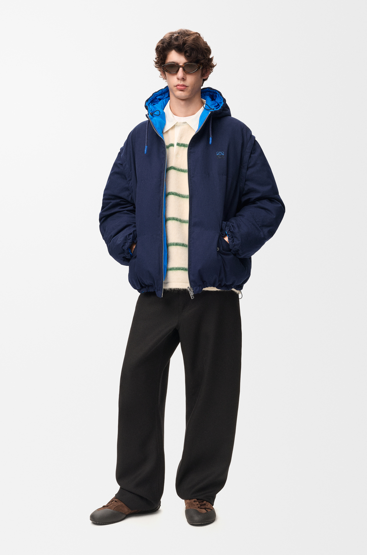 LOEWE 棉质和科技面料外套 海军蓝/蓝色