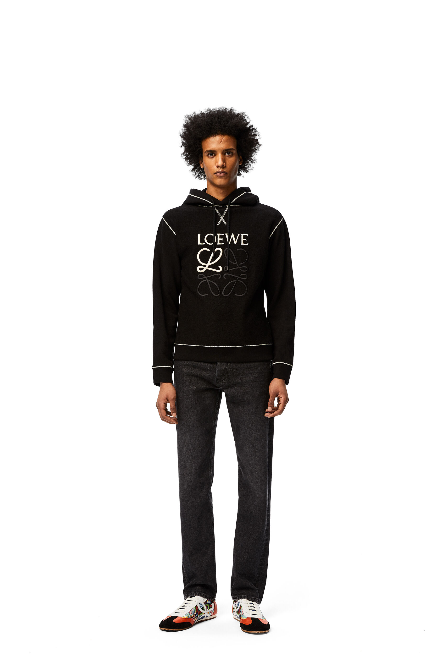 loewe anagram embroidered sweatshirt