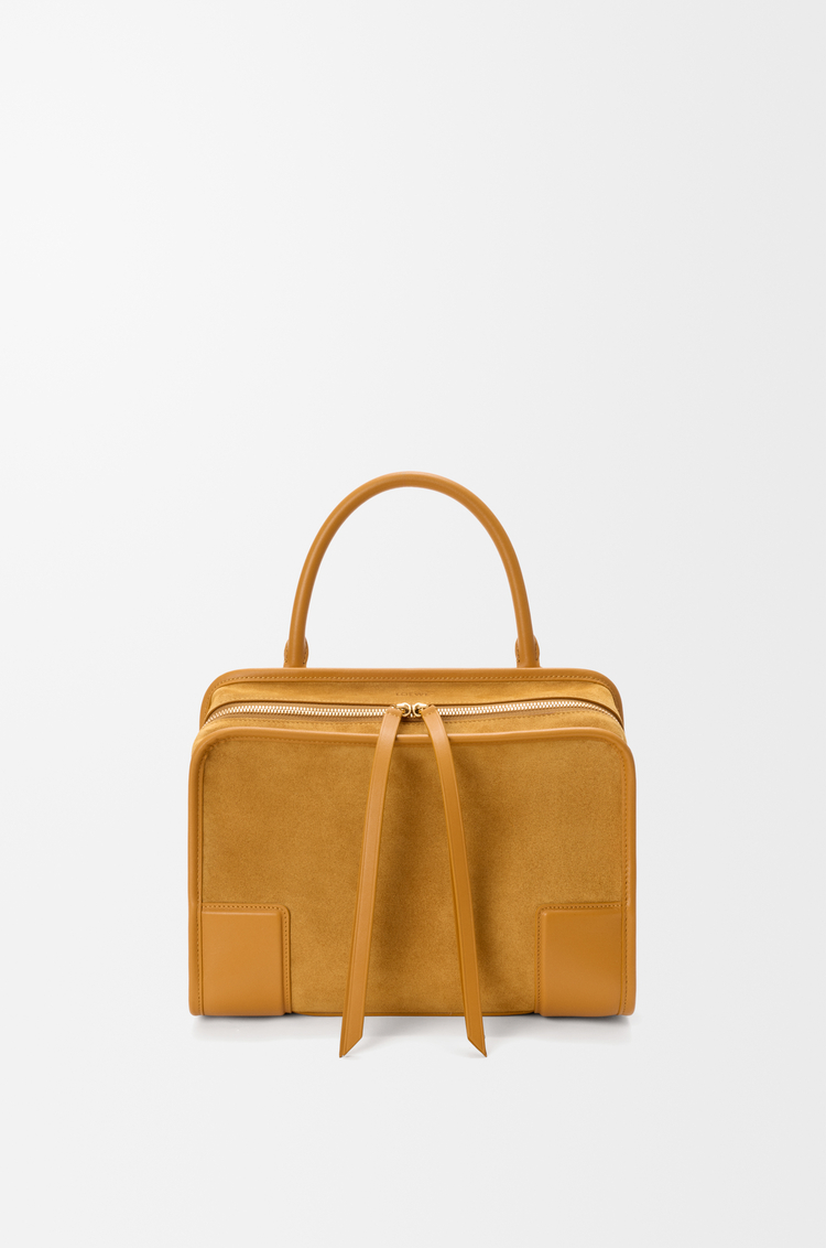 LOEWE Medium Amazona 180 bag in suede Ocre