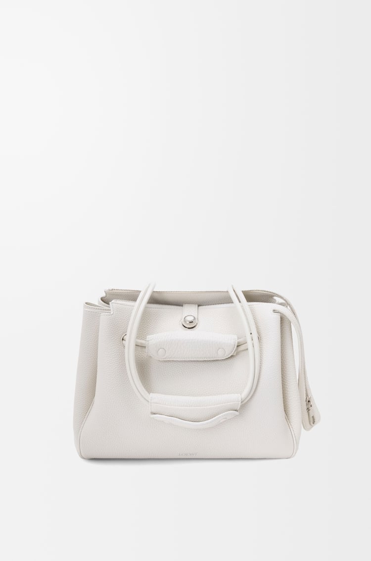 LOEWE Medium Madrid bag in supple grained calfskin Soft White