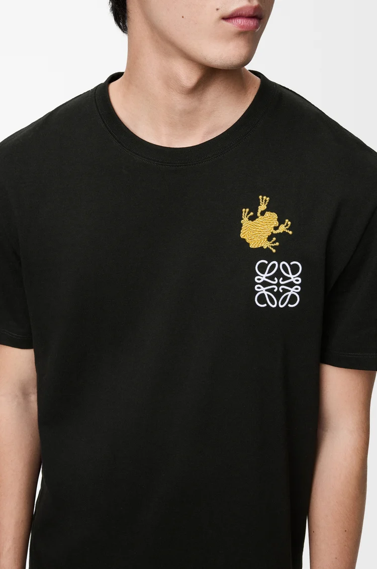 LOEWE 릴랙스 핏 티셔츠 - 코튼 블랙/멀티컬러