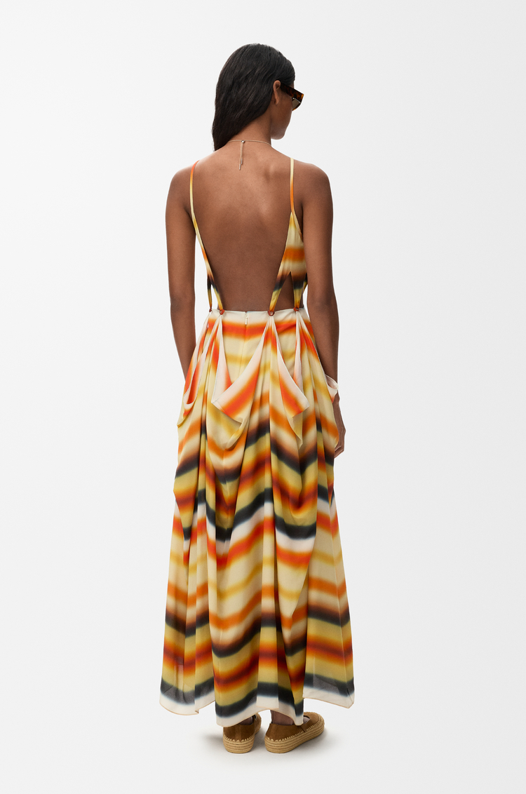 LOEWE 丝绸连衣裙 橙色/多色