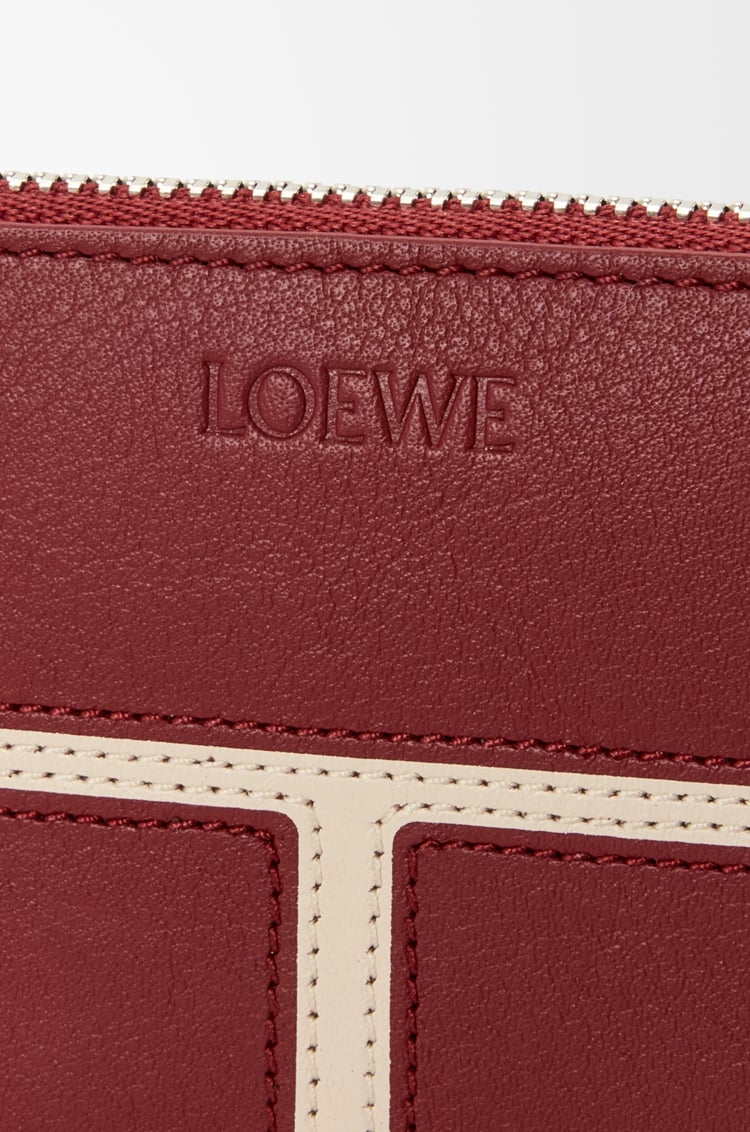 LOEWE Coin cardholder in classic calfskin Burnt Red
