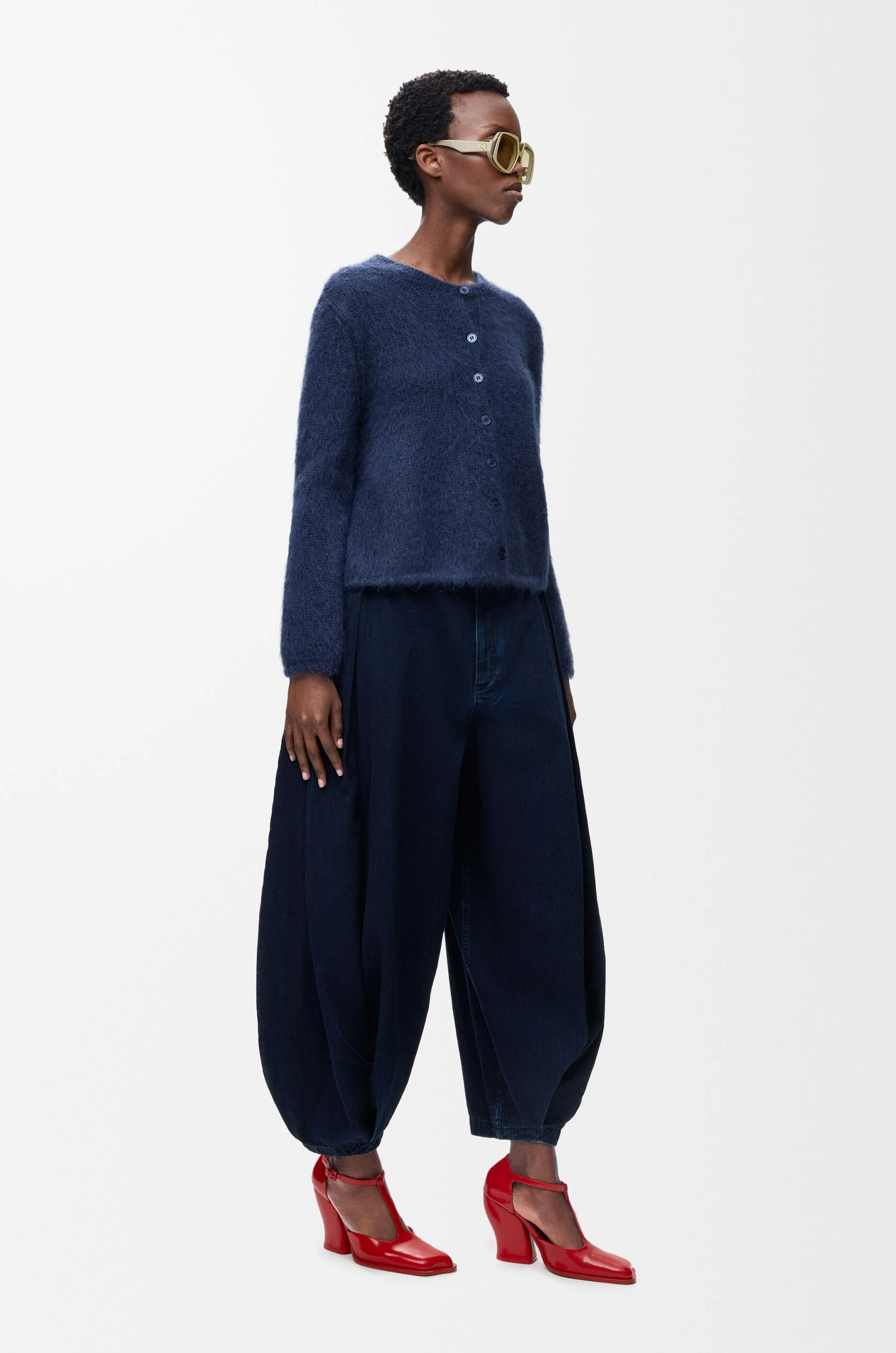 カーディガン（モヘアブレンド） ブルー - LOEWE