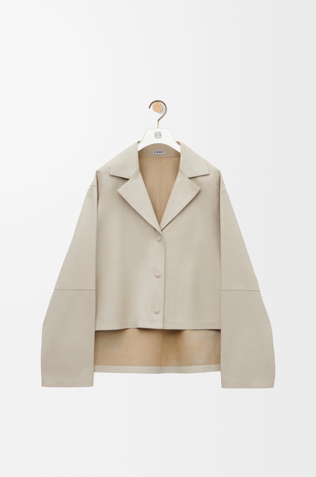 LOEWE Pyjama blouse in nappa lambskin Light Beige plp_rd