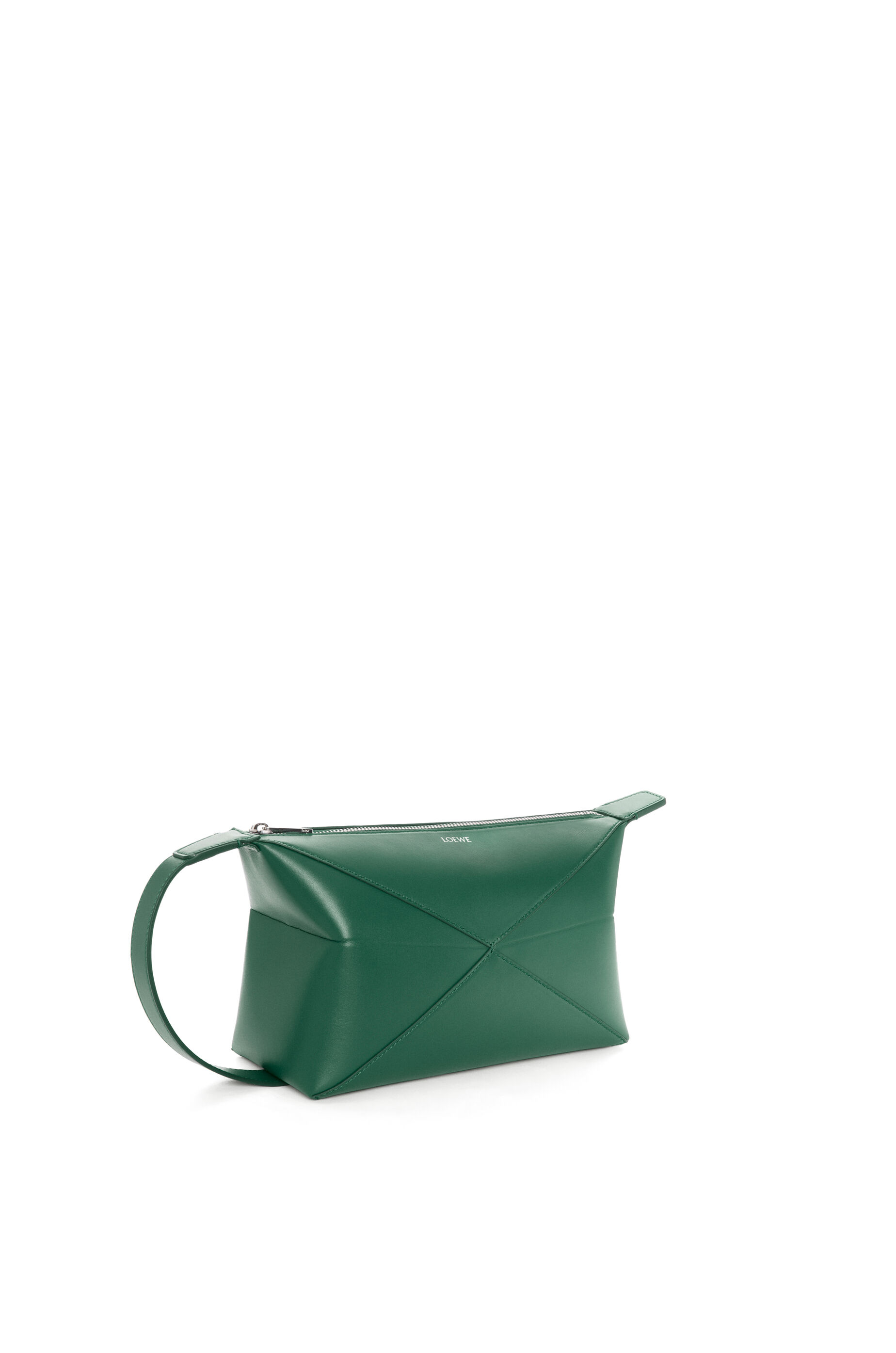 パズルフォルド ウォッシュバッグ（シャイニーカーフ） エバーグリーン - LOEWE