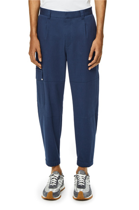 LOEWE Cargo trousers in cotton Petroleum plp_rd
