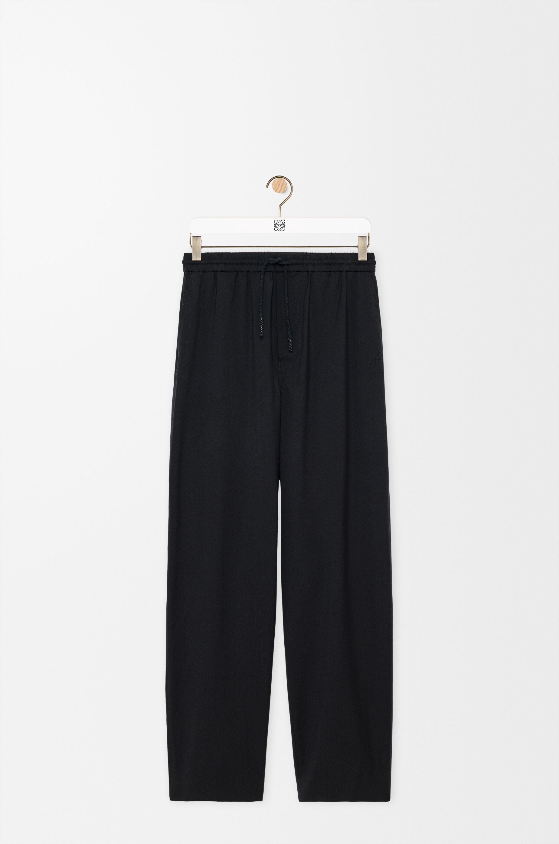 Drawstring trousers in wool Black - LOEWE USA Official Website
