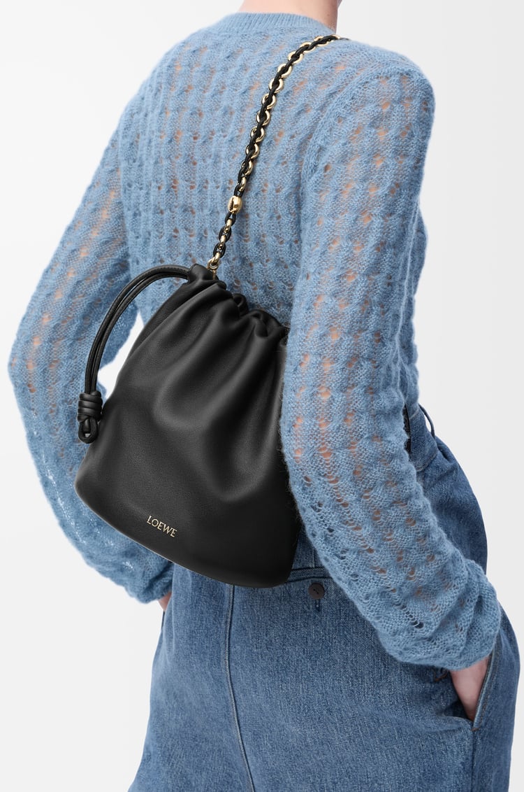 LOEWE Flamenco purse bucket in mellow nappa lambskin Black