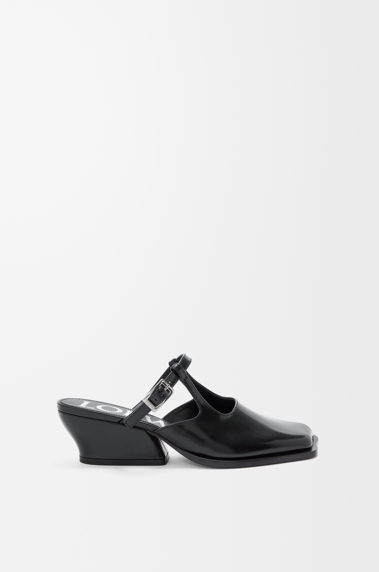 LOEWE Mule Onda en piel de ternera Negro