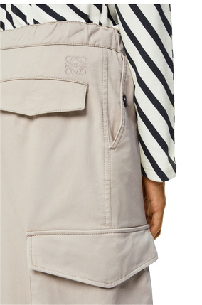 LOEWE Multi pocket drawstring trousers in cotton Stone Grey plp_rd