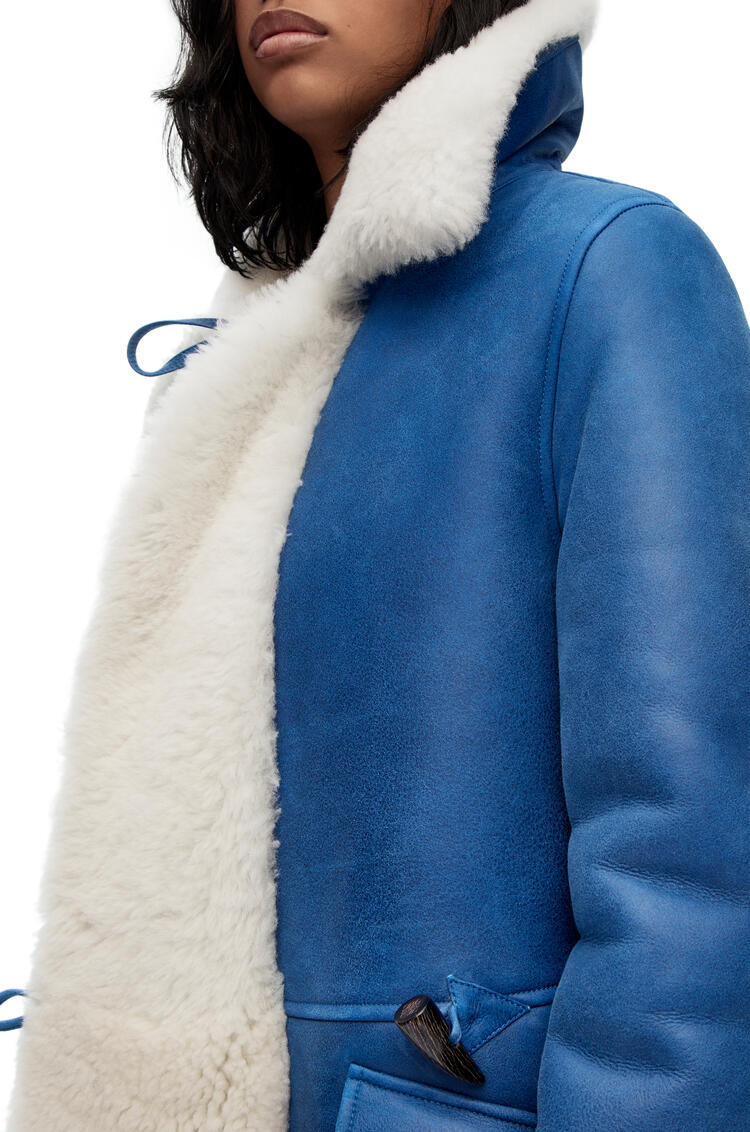 LOEWE Abrigo en lana de oveja Blanco/Azul