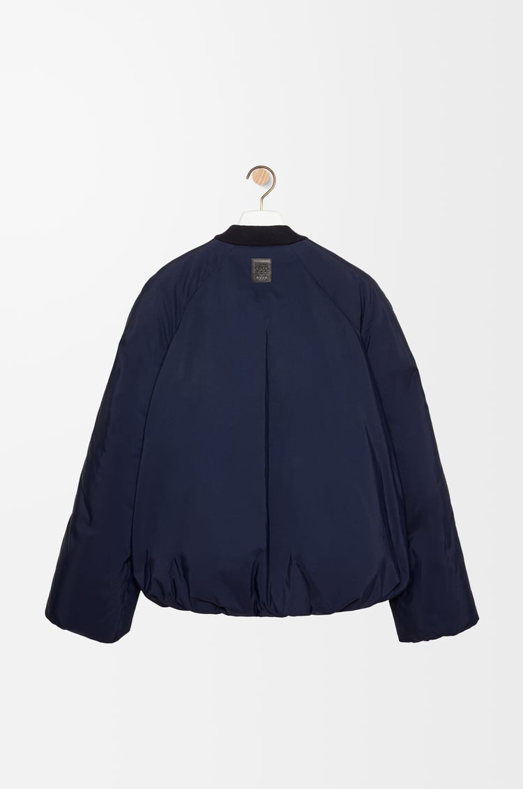 LOEWE Padded bomber jacket in technical cotton Navy Blue