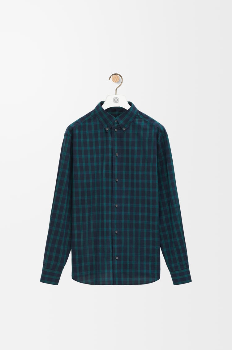 LOEWE Shirt in cotton Navy/Green